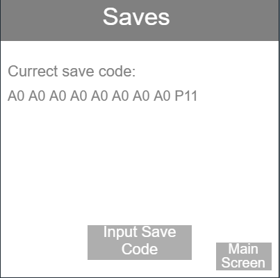 Saves Screen