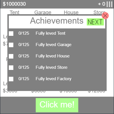 In Game - Achievements Screen